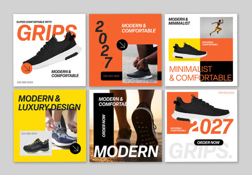 Social Media Post Design Template Layout