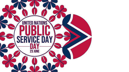 Obraz premium United Nations Public Service Day simple and impactful layout recognizing service to humanity