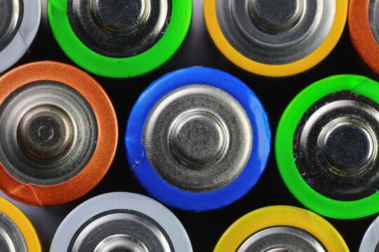 Top view of AA batteries