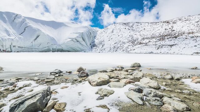Time-lapse of Muztagh Glacier Park in Taxkorgan, Kashgar, Xinjiang, China