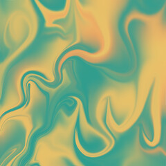 Obraz premium Earthy Retro Color Melt Abstract Background with Warm Teal Mustard and Orange Curves