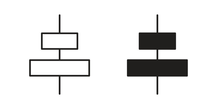 Align center icon vector pictogram pack. icon vector template