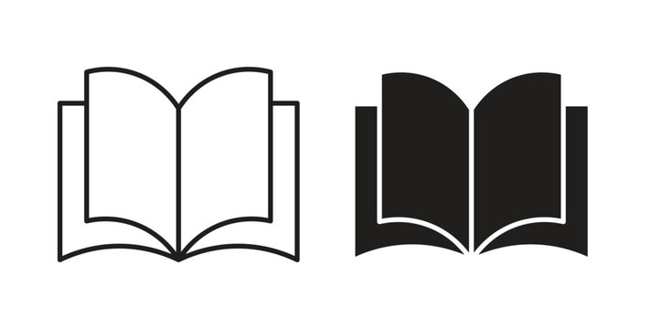 Book open icon vector pictogram pack. icon vector template