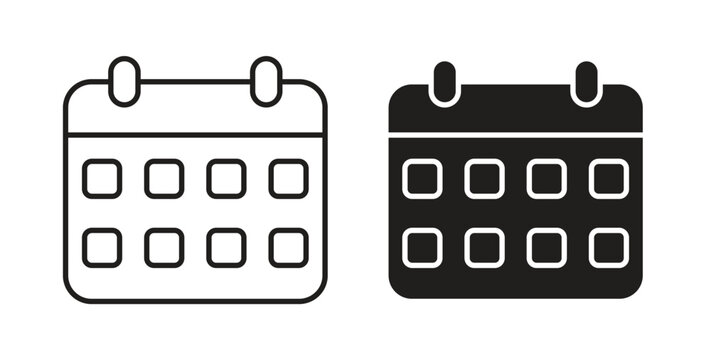 Calendar icon vector pictogram pack. icon vector template