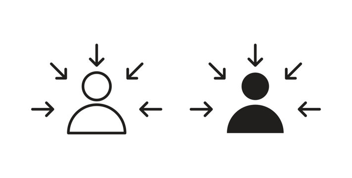Centric consumer icon vector pictogram pack. icon vector template