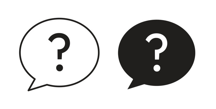 Comment question icon vector pictogram pack. icon vector template