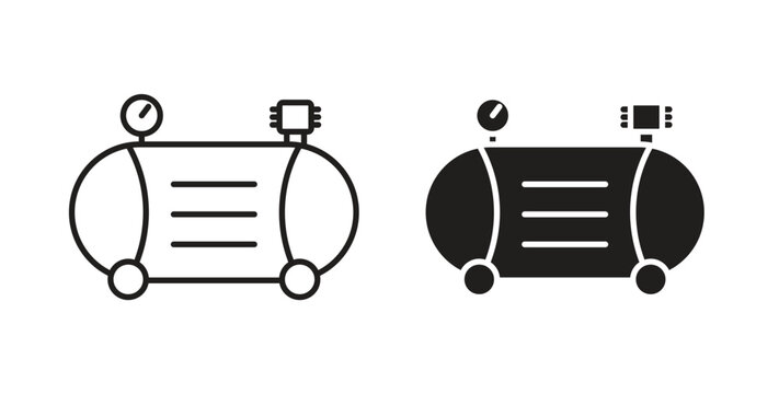 Compressor icon vector pictogram pack. icon vector template