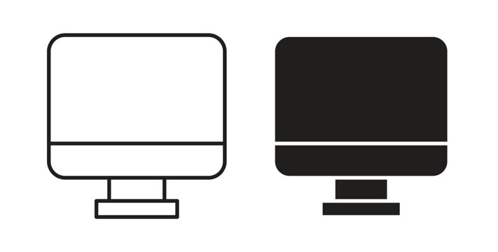 Computer screen icon vector pictogram pack. icon vector template