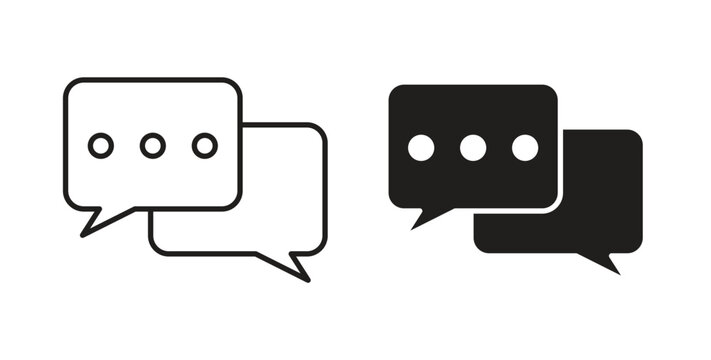 Discussion chat icon vector pictogram pack. icon vector template
