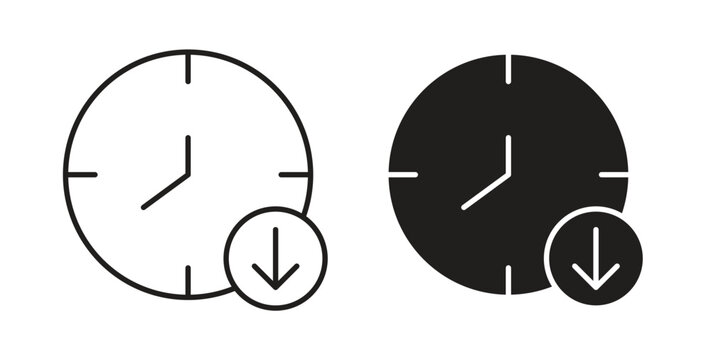 Down time icon vector pictogram pack. icon vector template