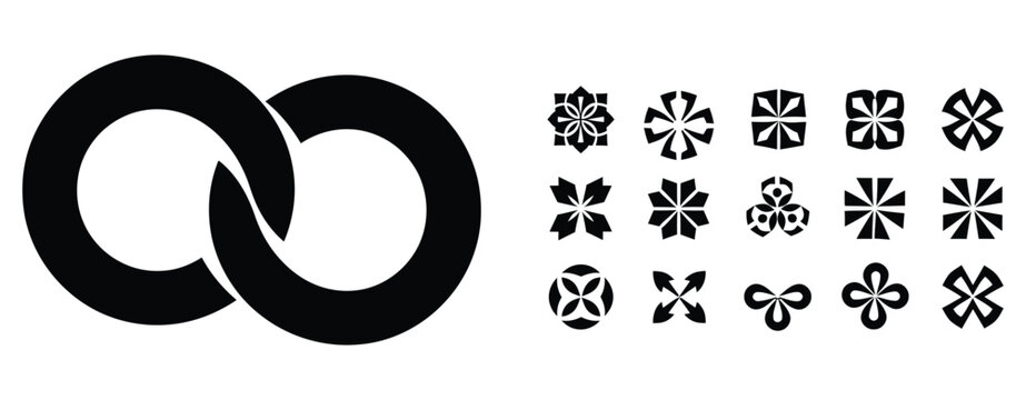 Ancient polynesian symbols hei matau and variations representing ancestry and protection