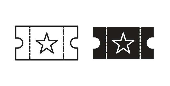 Event pass icon vector pictogram pack. icon vector template