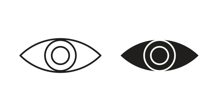Eye icon vector pictogram pack. icon vector template