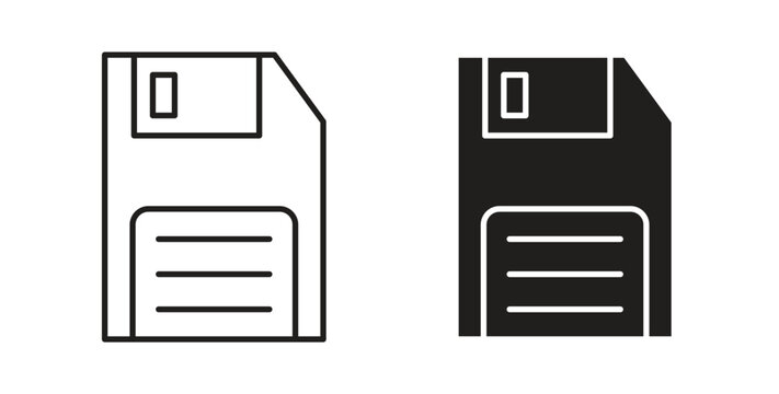 Floppy disk icon vector pictogram pack. icon vector template