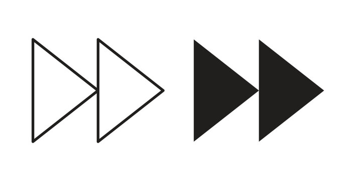 Forward icon vector pictogram pack. icon vector template