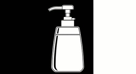 Obraz premium Minimalist Soap Dispenser Icon: Cleanliness, Hygiene, and Personal Care Concept