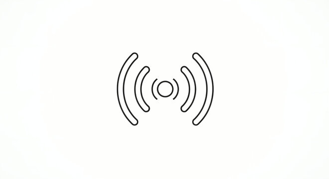 Wireless Signal Icon: Wi-Fi, Network, Connection, Broadcast, Wave, Communication Symbol