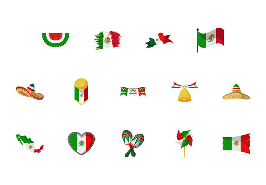 Mexico Independence Illustration Set