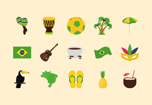 Brasil Illustration Set
