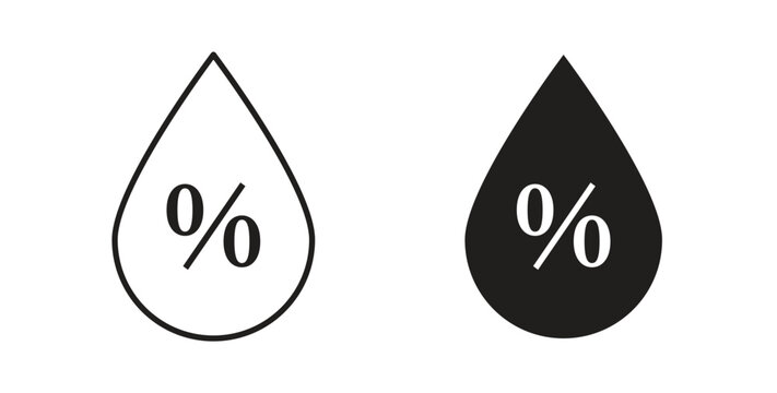 Humidity icon vector pictogram pack. icon vector template