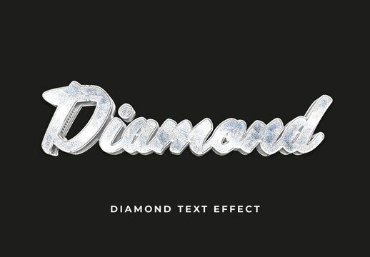 Diamond Script Text Effect