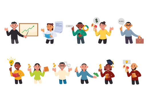 Education Business Illustration Set