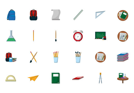 School Supplies Illustration Set