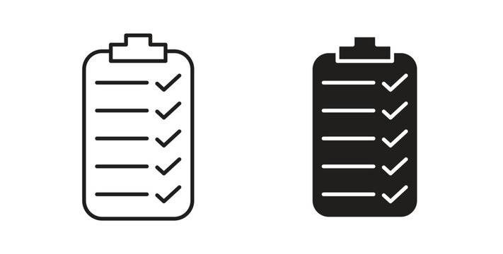 List check icon vector pictogram pack. icon vector template