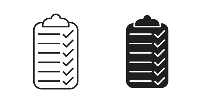 List icon vector pictogram pack. icon vector template