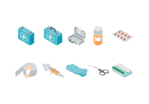 Medical Kit Illustration Set