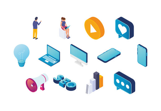 Digital UI Illustration Set