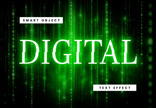Digital Matrix Text Effect