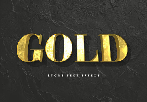 Gold Stone Text Effect