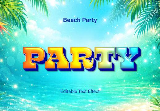 Beach Party Text Effect