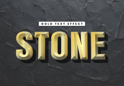 Gold Stone Text Effect