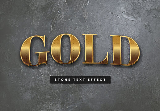 Gold Stone Text Effect