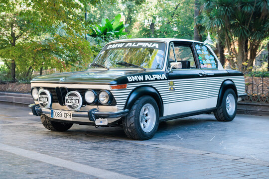 San Sebastian, Spain-October 22, 2022: 1971 BMW 2002 tii Alpina (Alpina 02)