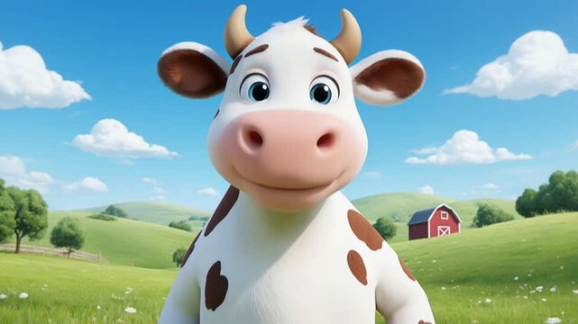 cow on a green meadow