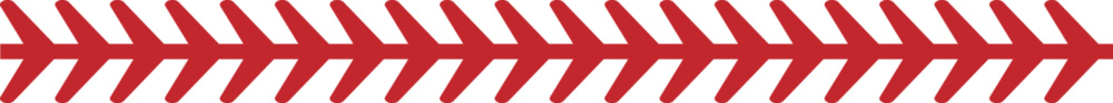 Baseball stitches creative red element