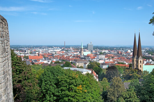 Stadtzentrum von Bielefeld, Aussicht von Sparrenburg