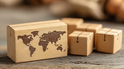 Fototapeta na wymiar By integrating logistics networks and technology, global distribution enhances efficiency, visibility, and responsiveness across international supply chains and customer bases. 