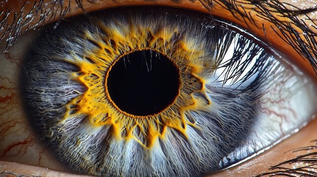 Pupil response time clinical macro human eye pupil constriction iris patterns eyelashes corneal surface detail medical lighting ophthalmology vision health science