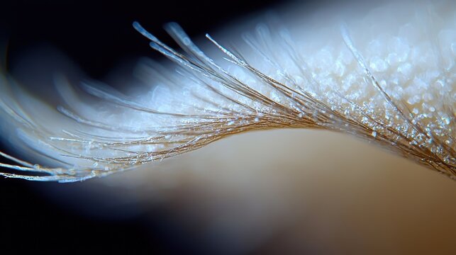 Lash curl pattern macro closeup natural bend formation fiber texture detail curved geometry individual lash characteristics soft professional lighting