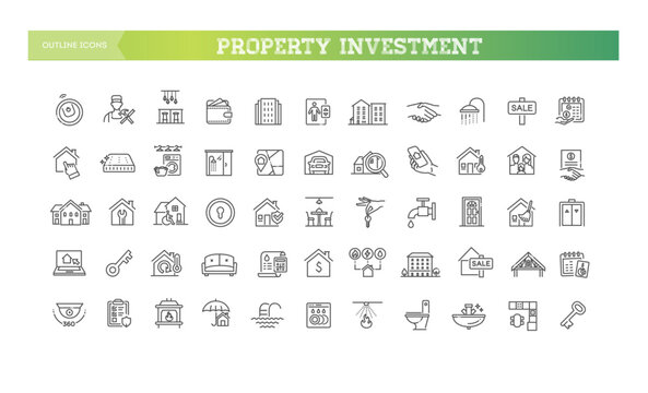 Property investment icons