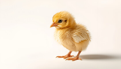 Obraz premium Chick Isolated on White Background Baby Bird