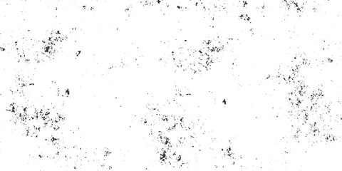 Fototapeta premium Grunge dust scattered black dirt speckles and stains on white background, distressed vintage paper effect, minimal monochrome grunge overlay, high contrast, realistic grain texture.