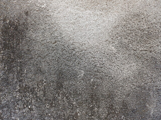Fototapeta premium Abstract grey grunge wall texture. Rough weathered cement surface with dark moss and mold effects. Industrial old mortar background for creative design.