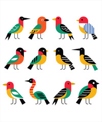 Naklejka premium set of birds