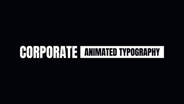 Corporate Animated Typography