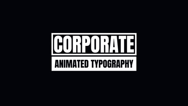 Corporate Typography Template